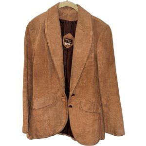 Vtg Fannys Hide Womens Suede Leather Blazer Western Cut Size 11/12 NEEDS CLEANED